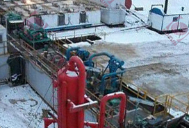 俄罗斯 奥伦堡油田现场，科迅机械钻井泥浆固控系统