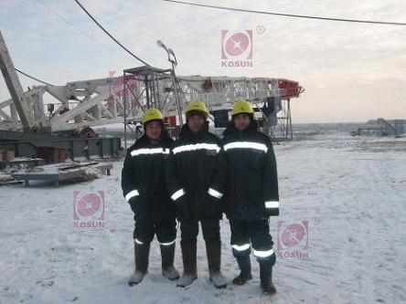 俄罗斯奥伦堡项目，第一口井钻井现场---科迅机械售后工程师。